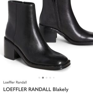 Dress Boot Black Leather Square Ankle Blakely